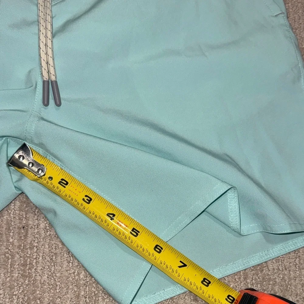 Laguna Men Size S Turquoise 6 Inch Inseam Lined Hybrid Shorts Swim Athletic